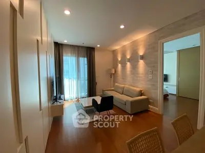 Modern living room with stylish decor and natural light