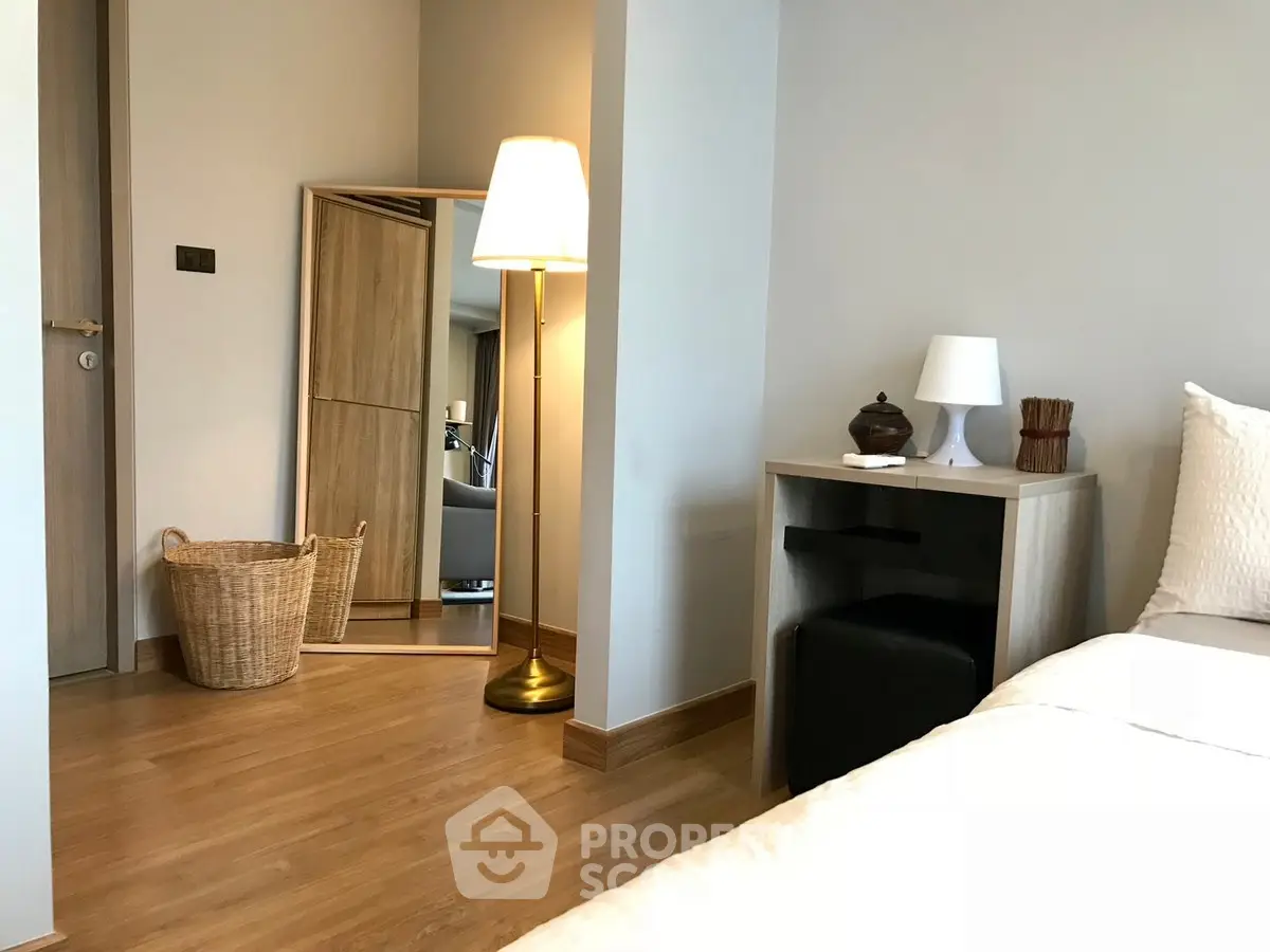 Cozy bedroom with elegant decor and warm lighting