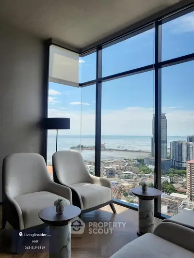 Luxurious high-rise condo with stunning ocean view and modern interior design