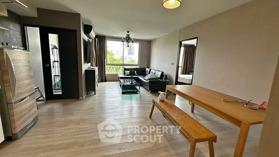 Spacious modern living room with open layout and stylish decor