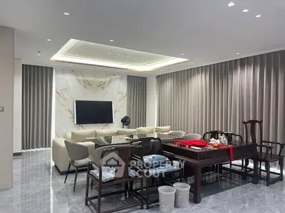 Luxurious living room with modern decor and elegant furniture