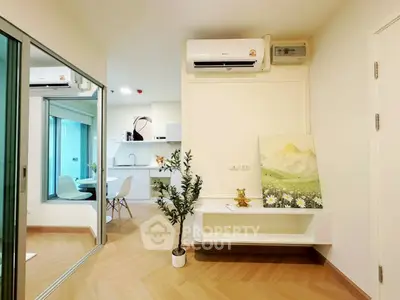 Modern apartment interior with open kitchen and stylish decor