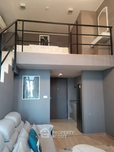 Modern loft apartment with mezzanine bedroom and stylish living area