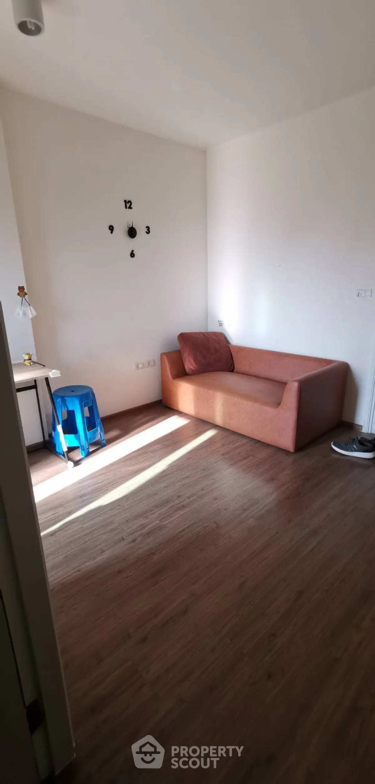 Cozy living room with modern decor and natural light