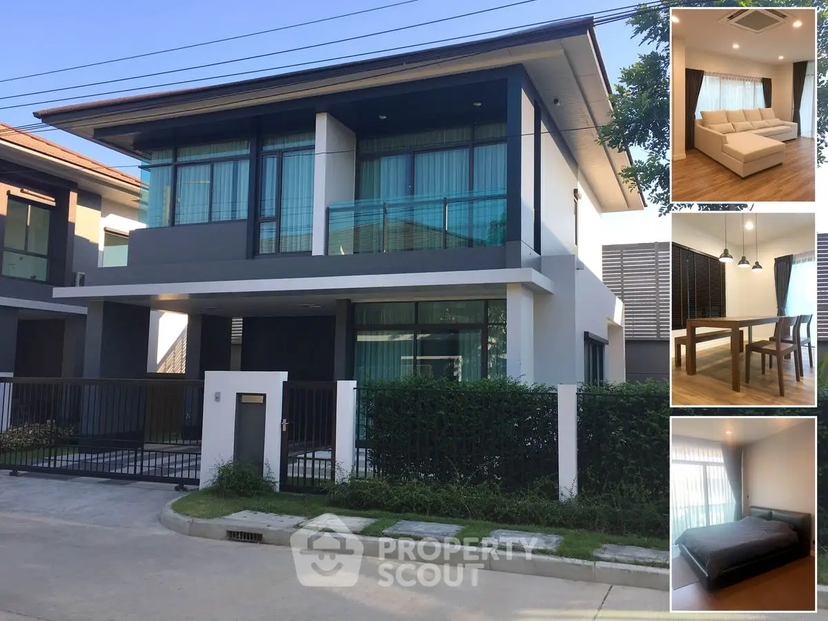 Modern two-story house with spacious interiors and elegant design in a serene neighborhood.