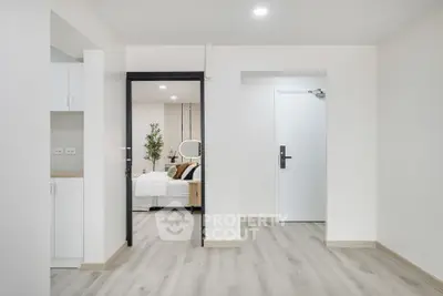 Modern apartment interior with open layout and sleek design