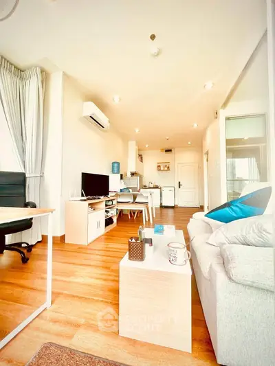 Bright modern living room with open layout and stylish decor