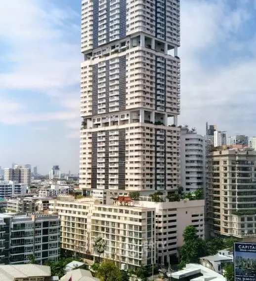 Stunning cityscape view of modern high-rise buildings with unique architectural design.