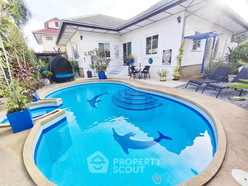 Charming villa with private pool and lush garden, perfect for relaxation and entertaining.
