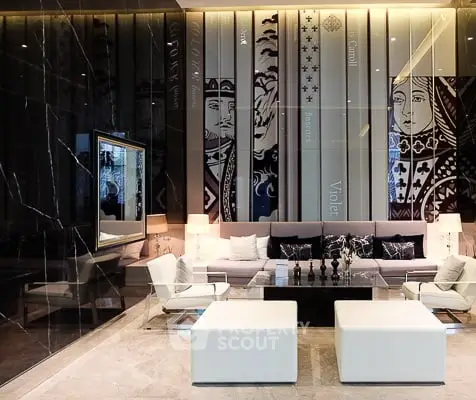 Luxurious modern living room with elegant decor and stylish furniture