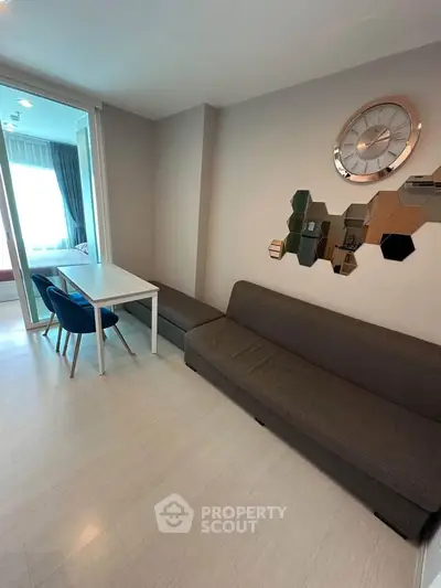 Modern living room with stylish decor and comfortable seating