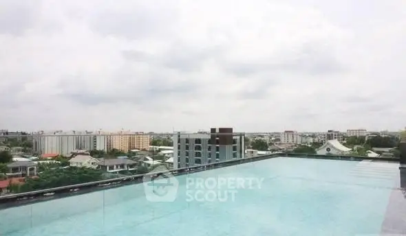 Stunning rooftop pool with panoramic city views, perfect for relaxation and leisure.