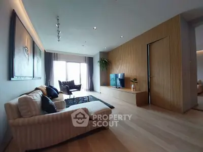 Spacious modern living room with elegant decor and natural light
