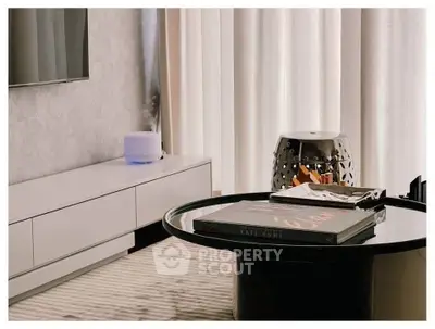 Stylish modern living room with elegant decor and natural light