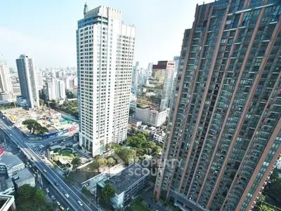 Stunning cityscape view from high-rise buildings in urban area