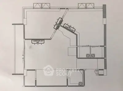 Architectural floor plan showcasing detailed layout of a modern property unit.