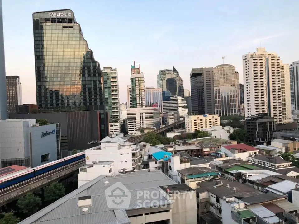Stunning cityscape view showcasing modern skyscrapers and urban architecture, perfect for real estate investment.