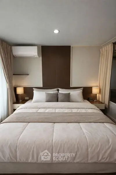 Luxurious bedroom with elegant decor and cozy ambiance