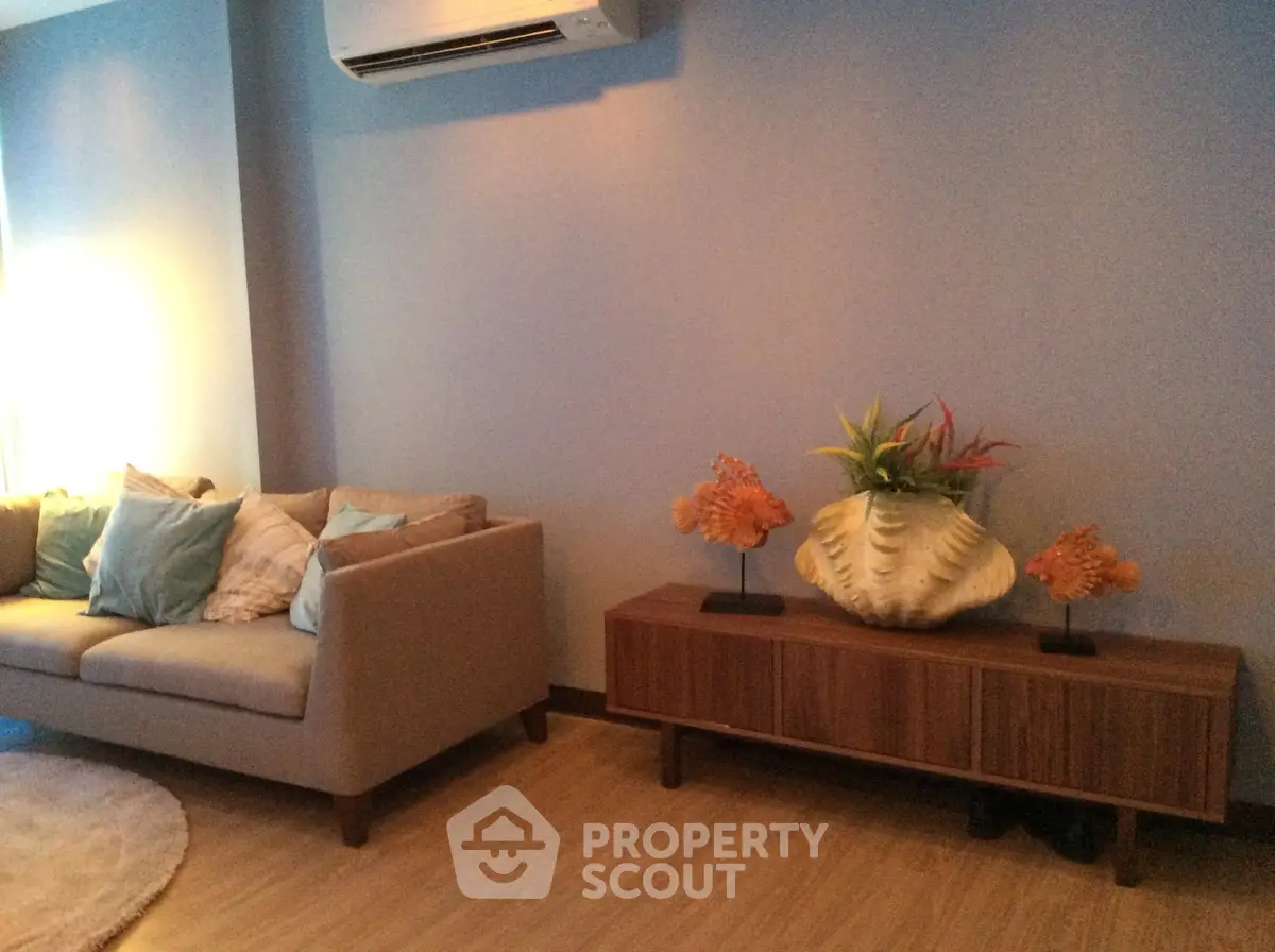 Cozy living room with stylish decor and comfortable seating