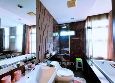 Luxurious modern bathroom with elegant design and natural light