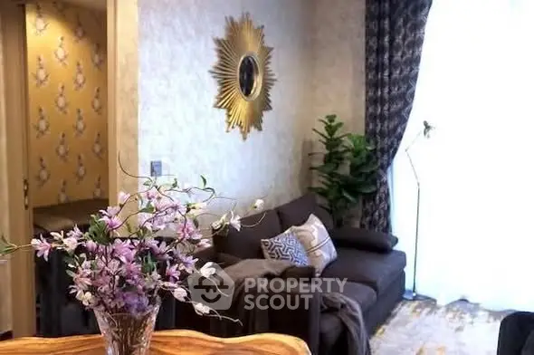 Chic living room with stylish decor and cozy seating area