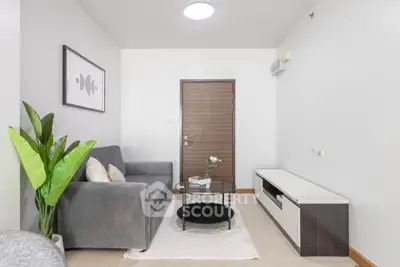 Modern living room with sleek furniture and minimalist decor