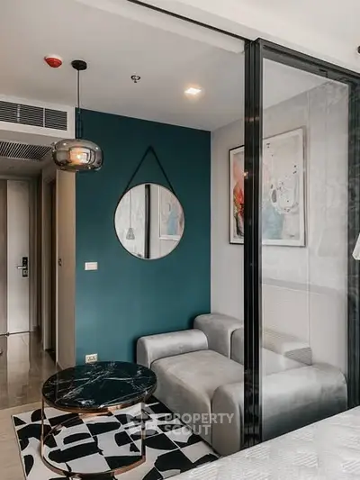 Stylish modern living room with chic decor and elegant furniture