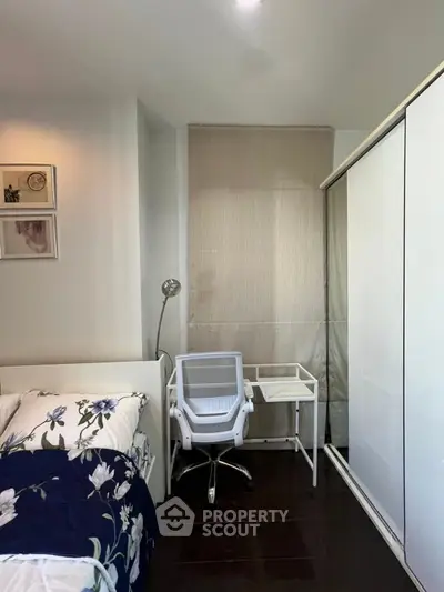 Cozy bedroom with modern decor and stylish furniture