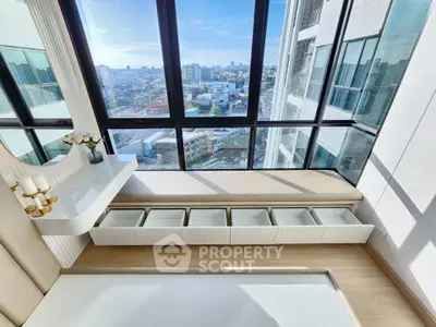 Stunning corner unit with panoramic city views and modern interior design