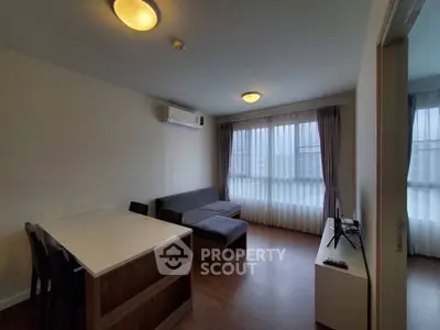 Cozy living room with modern furniture and natural light