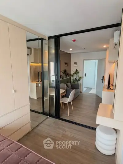 Modern apartment interior with open layout and stylish furnishings
