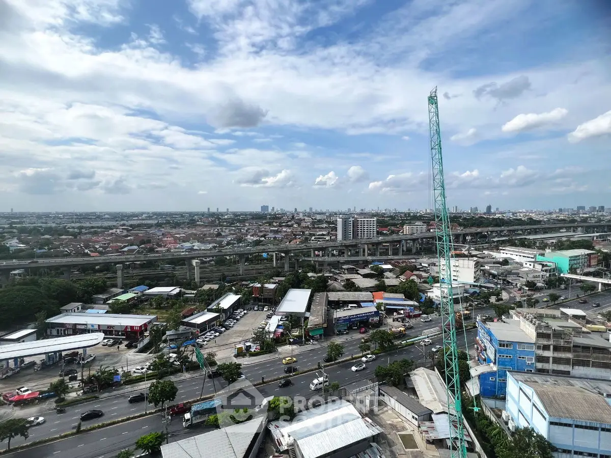 Stunning cityscape view with expansive skyline and urban infrastructure, perfect for real estate investment.