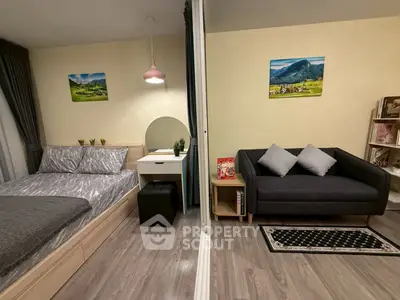 Cozy studio apartment with modern decor and stylish furnishings