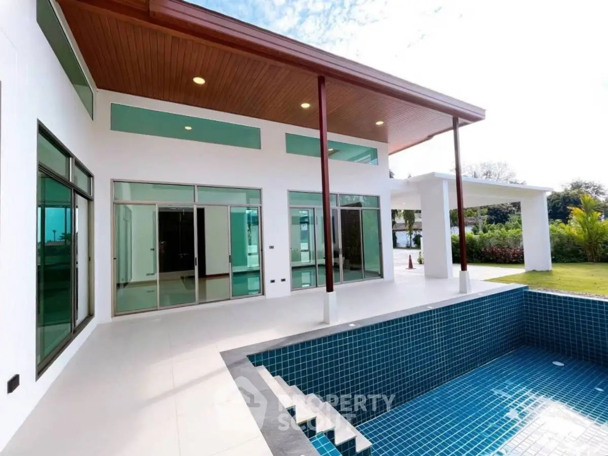 Modern luxury villa with private pool and spacious patio