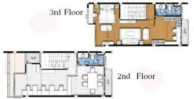 Explore this modern two-story floor plan with spacious living areas and stylish design.