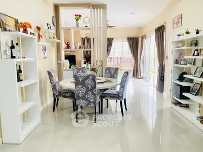 Elegant dining area with stylish chairs and open layout in a modern home