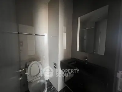 Modern bathroom with sleek fixtures and elegant design