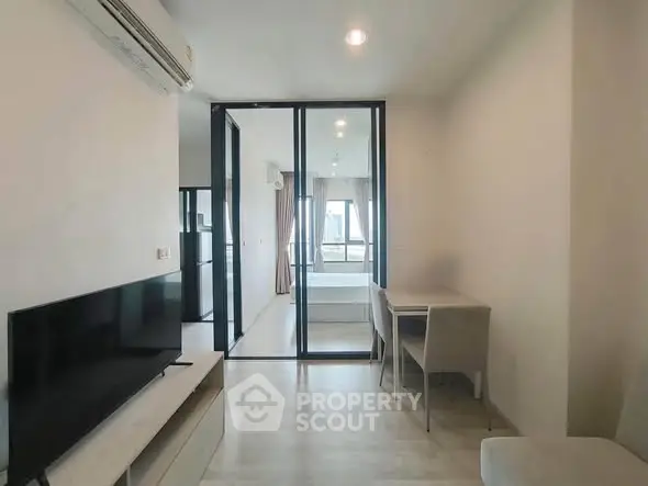 Modern apartment interior with open layout and natural light
