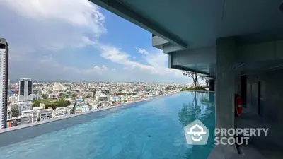 Stunning rooftop infinity pool with panoramic city views