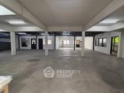 Spacious open-plan commercial space with high ceilings and large windows for natural light.