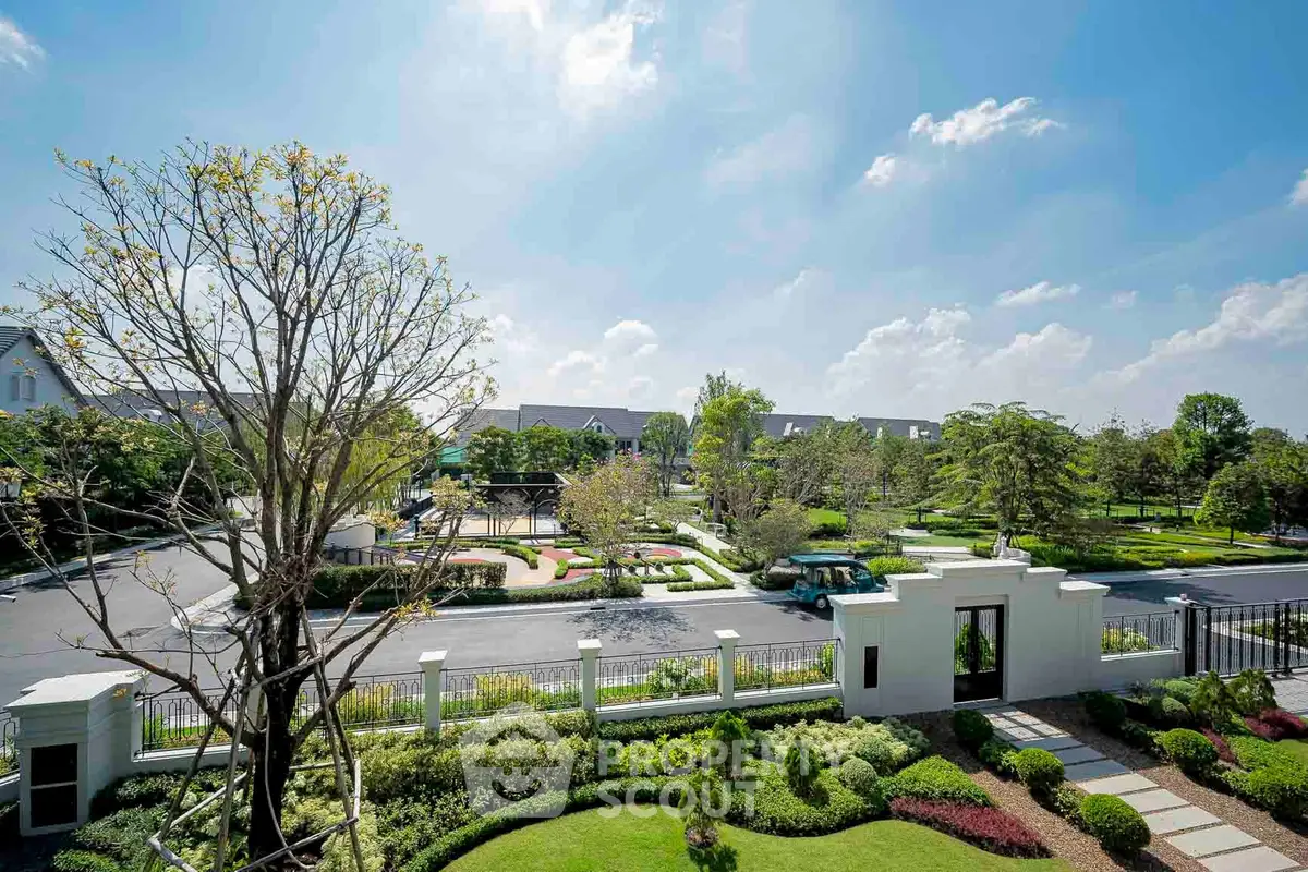 Luxurious residential community with lush gardens and scenic views, perfect for serene living.