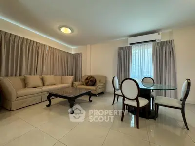 Spacious living room with elegant furniture and natural light