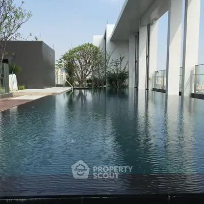 Luxurious rooftop infinity pool with stunning city views and modern design.