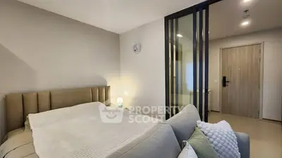 Modern bedroom with cozy bed and stylish decor