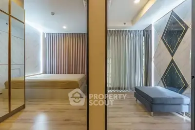 Luxurious modern bedroom with elegant decor and spacious layout