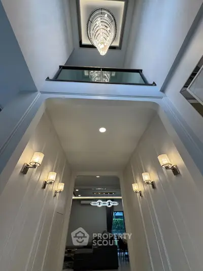 Elegant interior with modern lighting and ceiling design