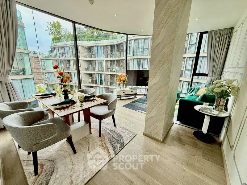 Luxurious corner unit with big living room and stunning view, perfect for modern living.