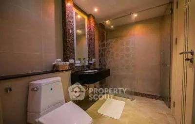Luxurious modern bathroom with elegant shower and stylish fixtures