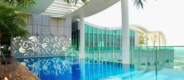 Luxurious rooftop pool with stunning architectural design and panoramic views.