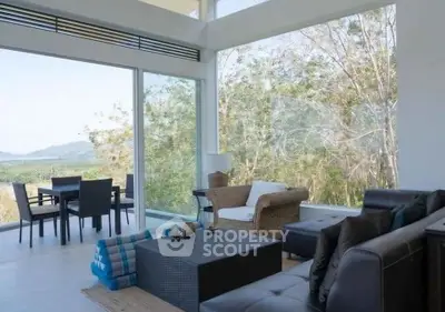 Stunning modern living room with panoramic views and elegant furniture